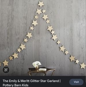 Emily and Merritt glitter star garland bundle only